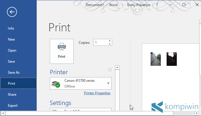 Cara Cetak/Print Foto Berbagai Ukuran di Microsoft Word 1