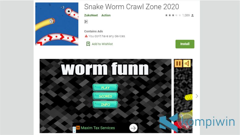Snake Worm Crawl Zone 2020 - Game Cacing HITS