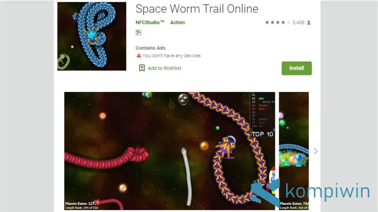 Space Worm Trail Online - Game Cacing Online