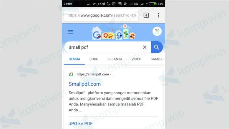 Cari smallpdf di Google