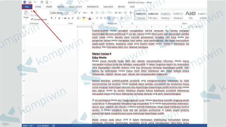 Cara Menghilangkan Garis Merah Di Word