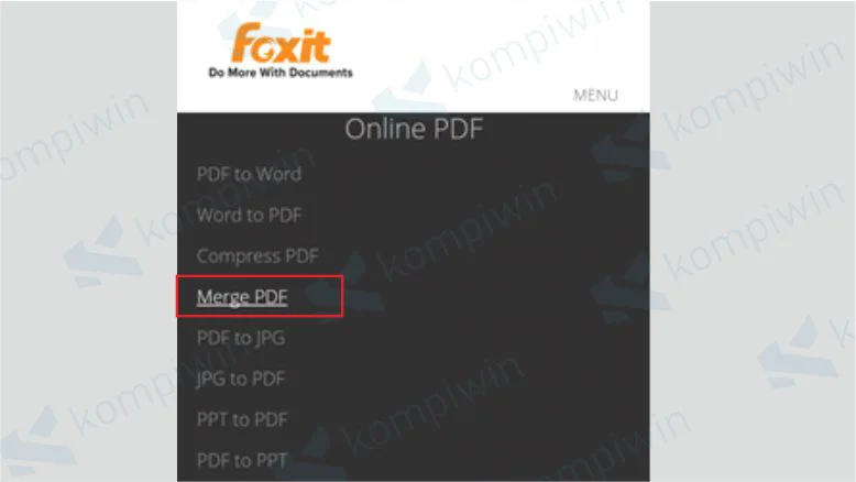 Klik Menu Merge PDF
