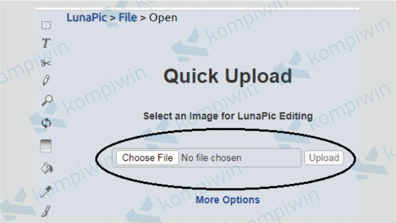 Upload File Foto ke Lunapic