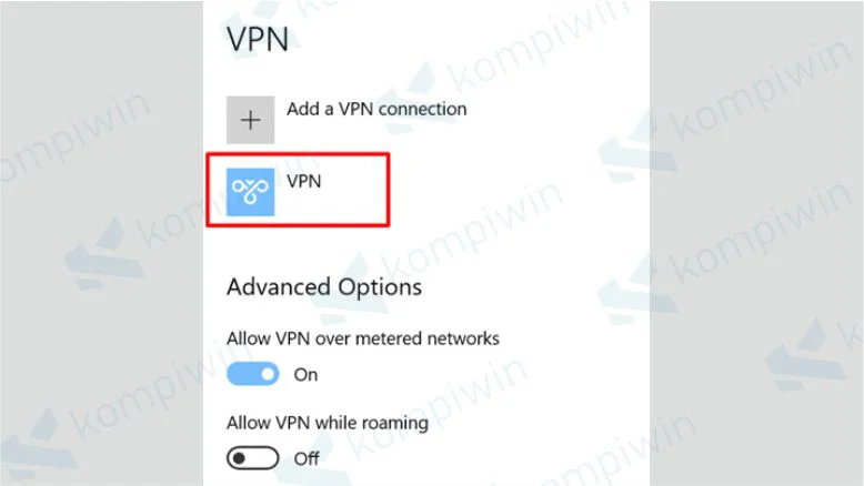 VPN Berhasil Ditambahkan