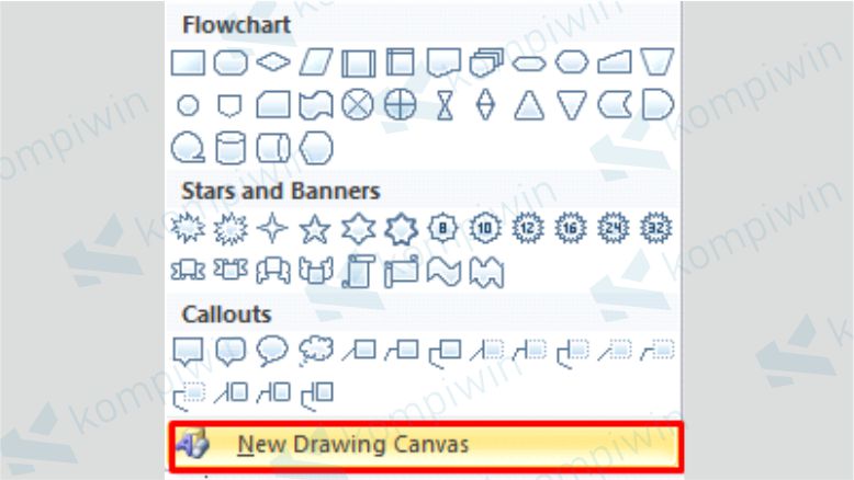 Drawing Canvas Membantu Ukuran Flowchart