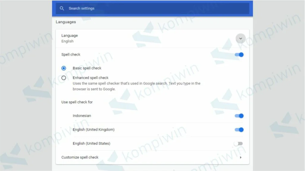 Atur Pengaturan Bahasa pada Google Chrome