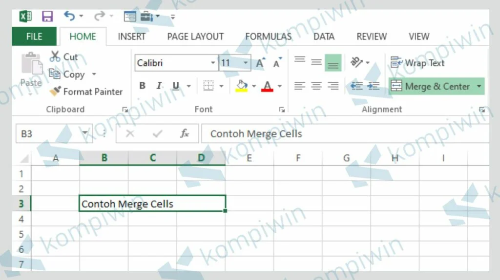 Kolom Merge Cells - Fungsi Merge dan Unmerge Cells