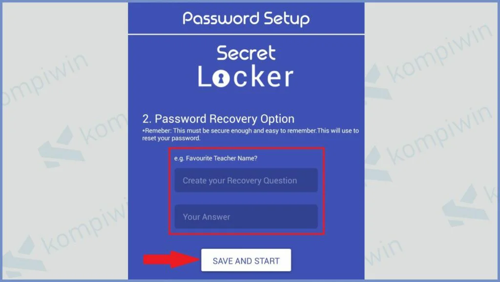 Buat Password Recovery