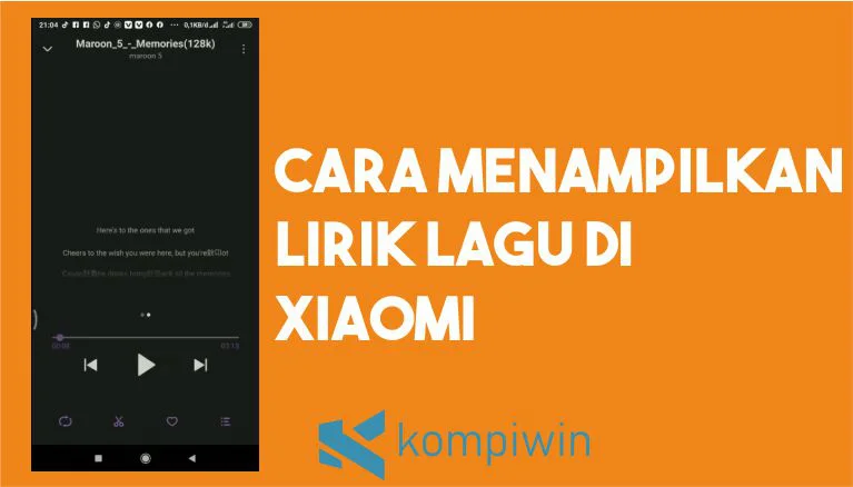 Cara Menampilkan Lirik Lagu di Xiaomi