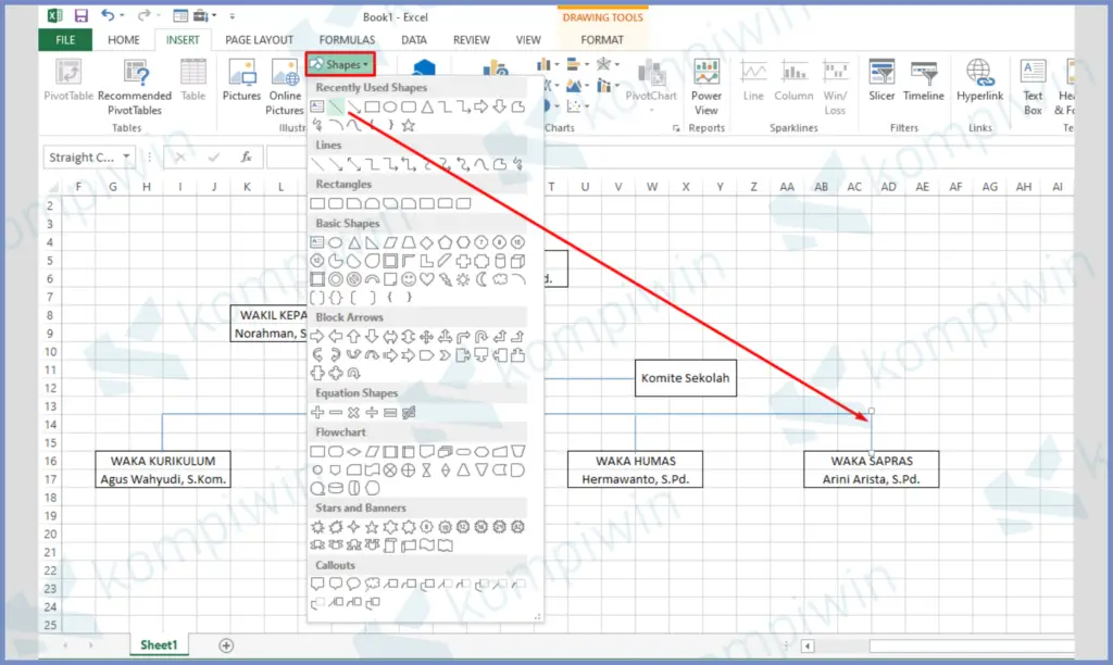 [Tutorial] Struktur Organisasi Di Excel | Beserta Gambar - Panduan