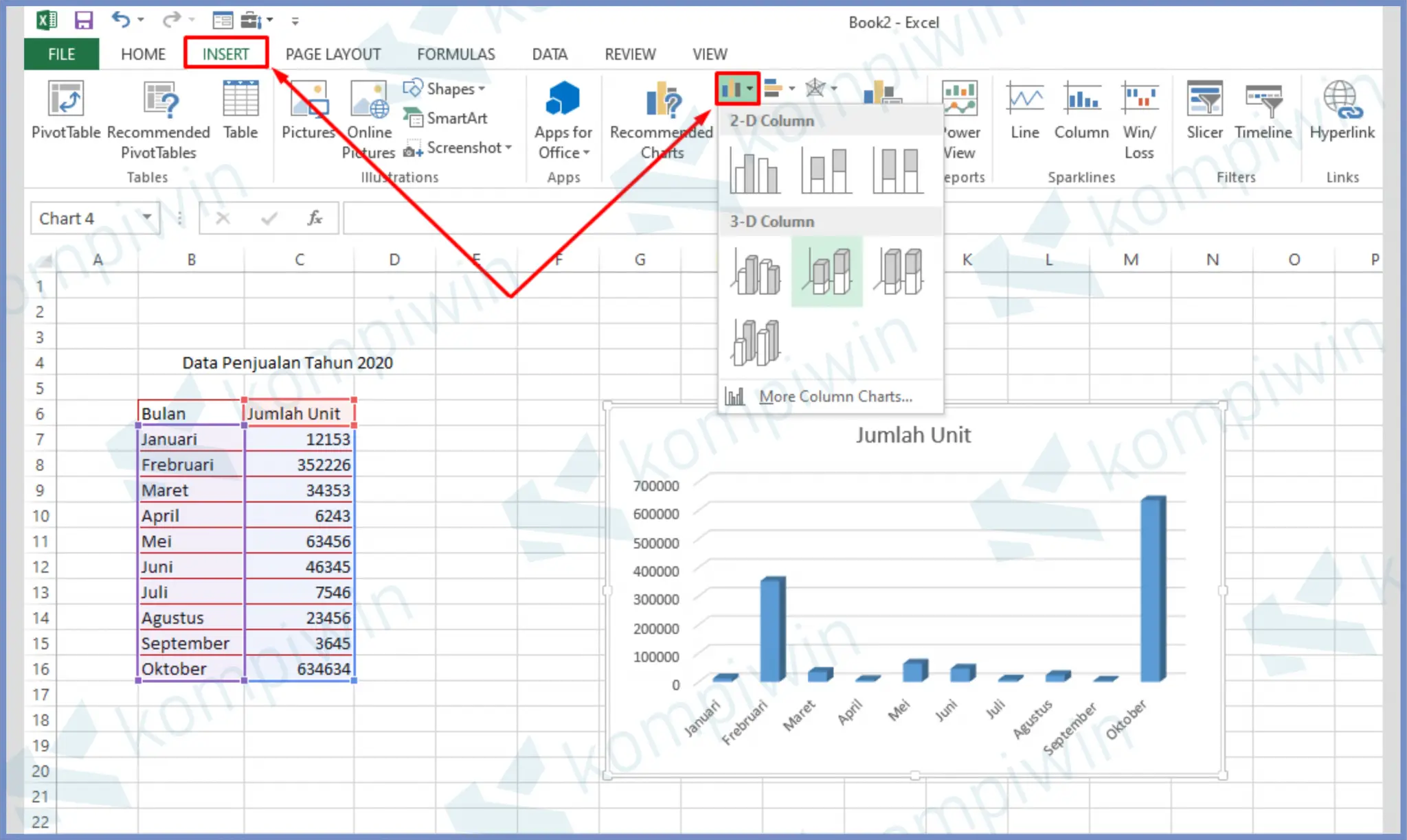 Cara Membuat 1 Data Muncul Di Excel Beberapa Data