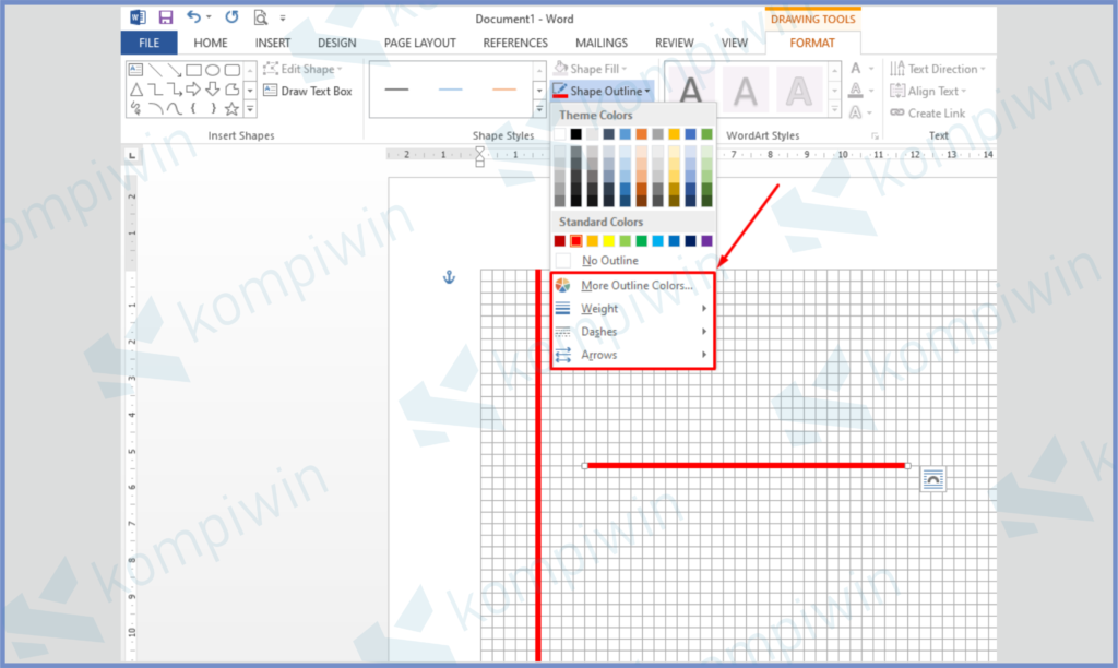 Cara Membuat Garis Lurus Di Word