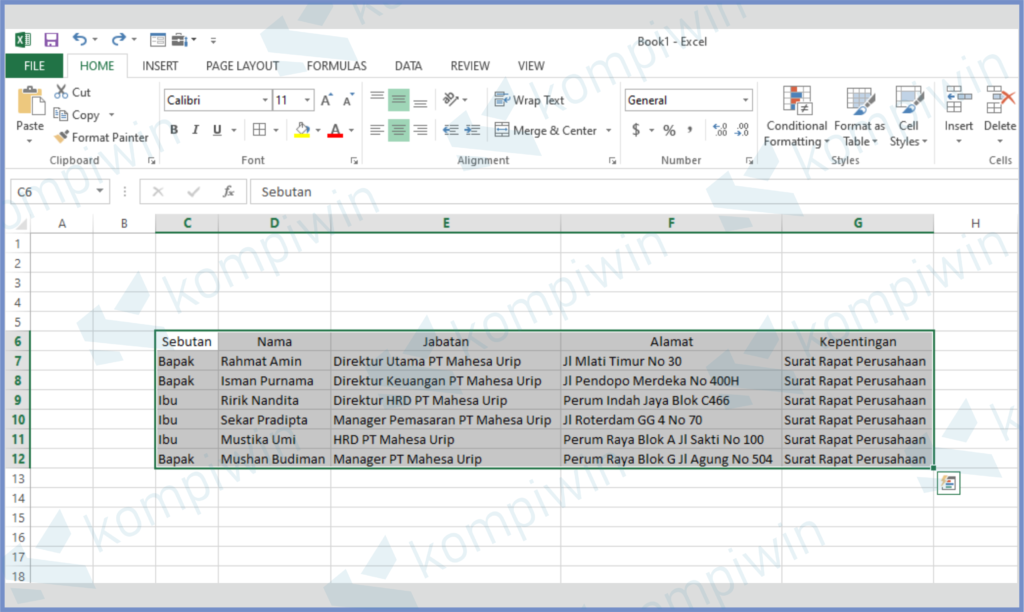 Fungsi Mail Merge Di Microsoft Word