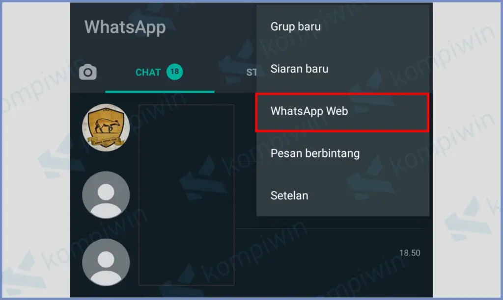Ketuk Whatsapp Web Untuk Menghubungkan Ke PC 