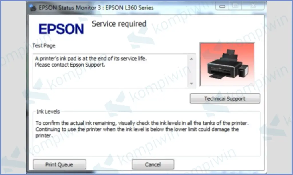 Printer Epson Notifikasi Error 
