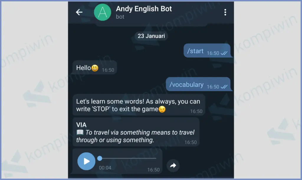 Andy English Bot 