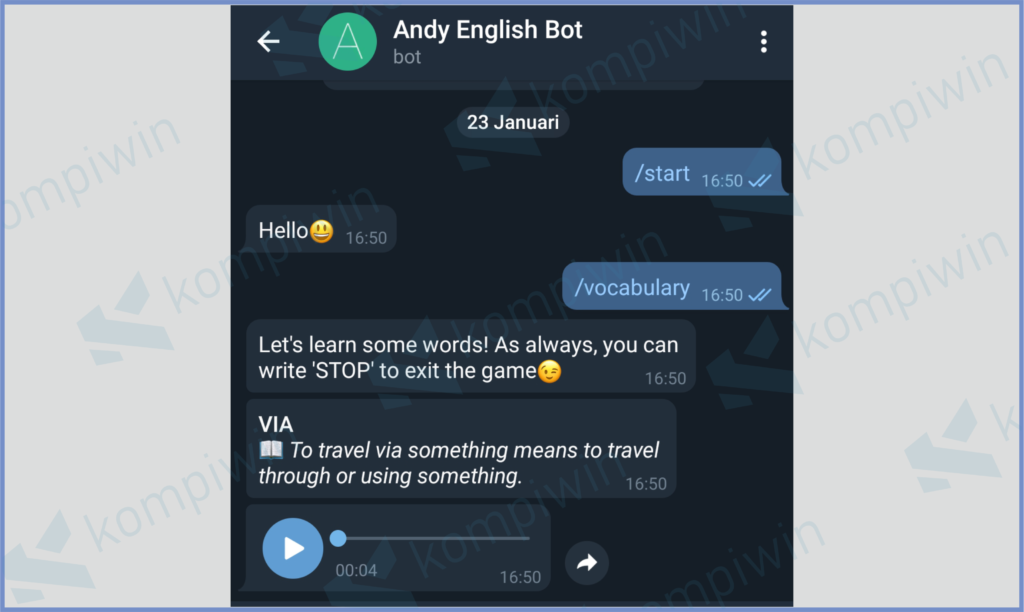 Andy English Bot 