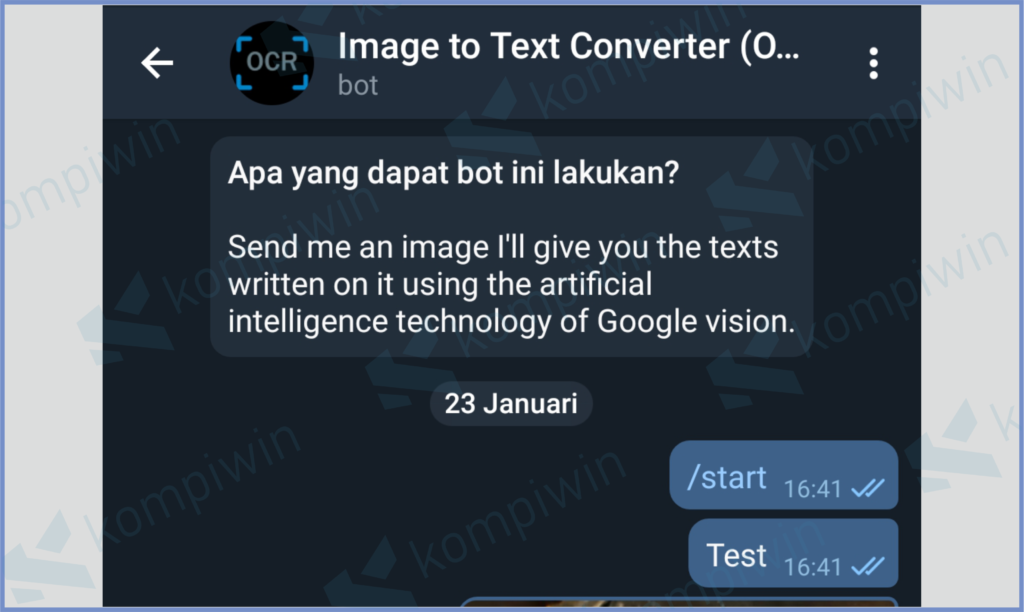 Image To Text Convert Bot 