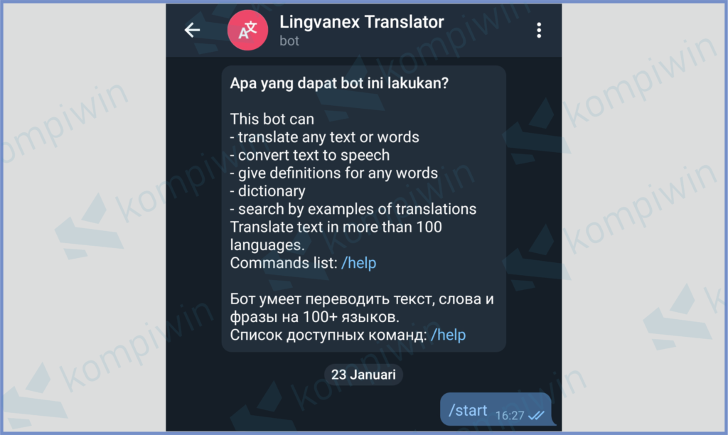 Lingvanex Translator Bot 