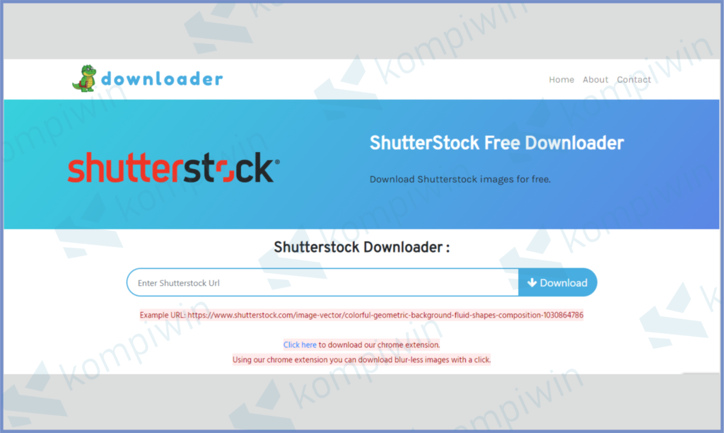 Buka Website Shutterstock Downloader 
