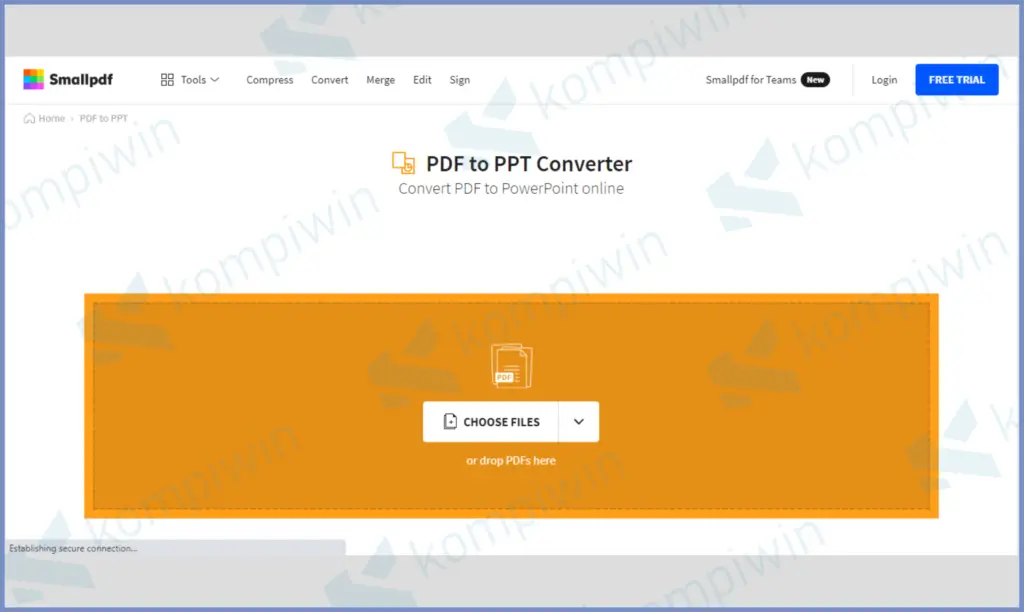 Masuk Ke Convert PDF to PPT 