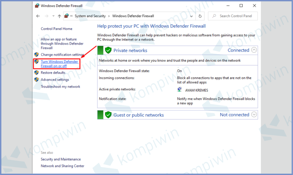 Arahkan Ke Turn Windows