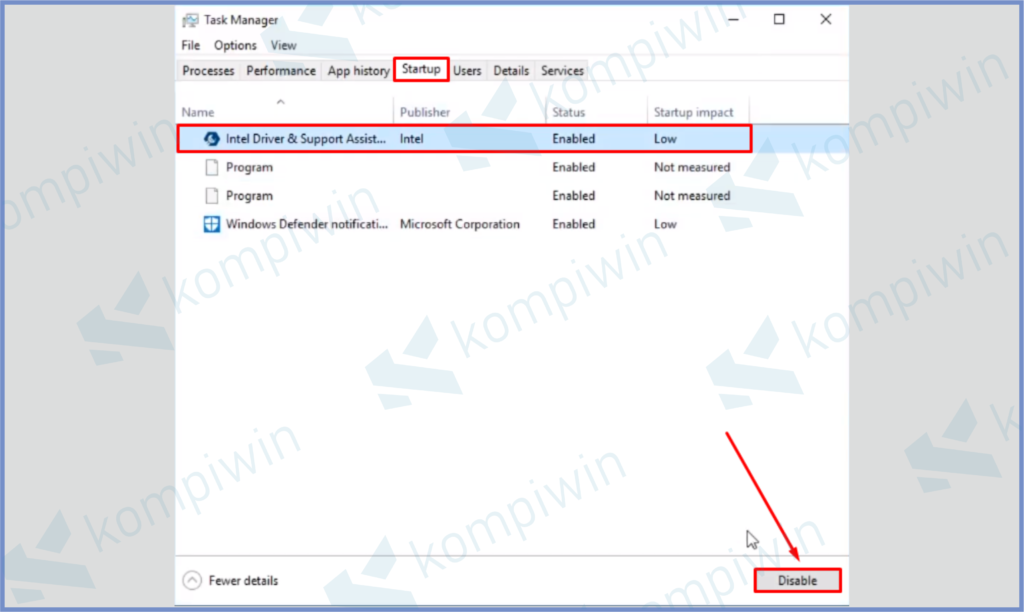 Disable Service Yang Ada Disana