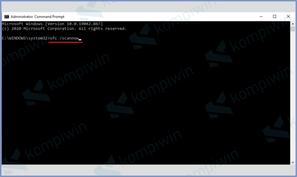 Masukkan Perintah Scannow