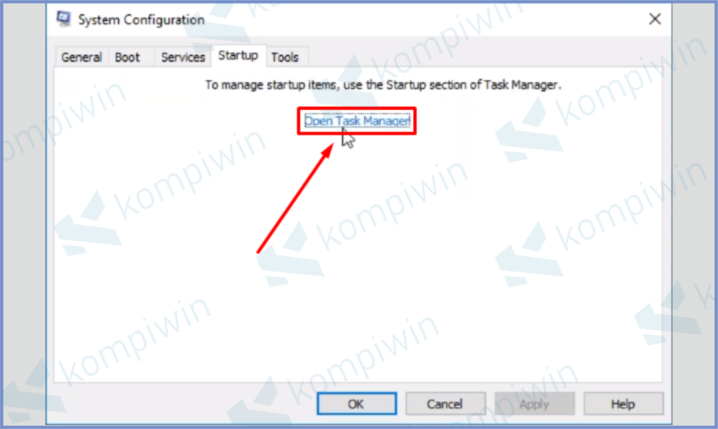 Pencet Open Task Manager