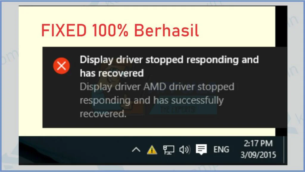 Penyebab Error Display Driver Stopped Responding - Cara Mengatasi Error Display Driver Stopped Responding