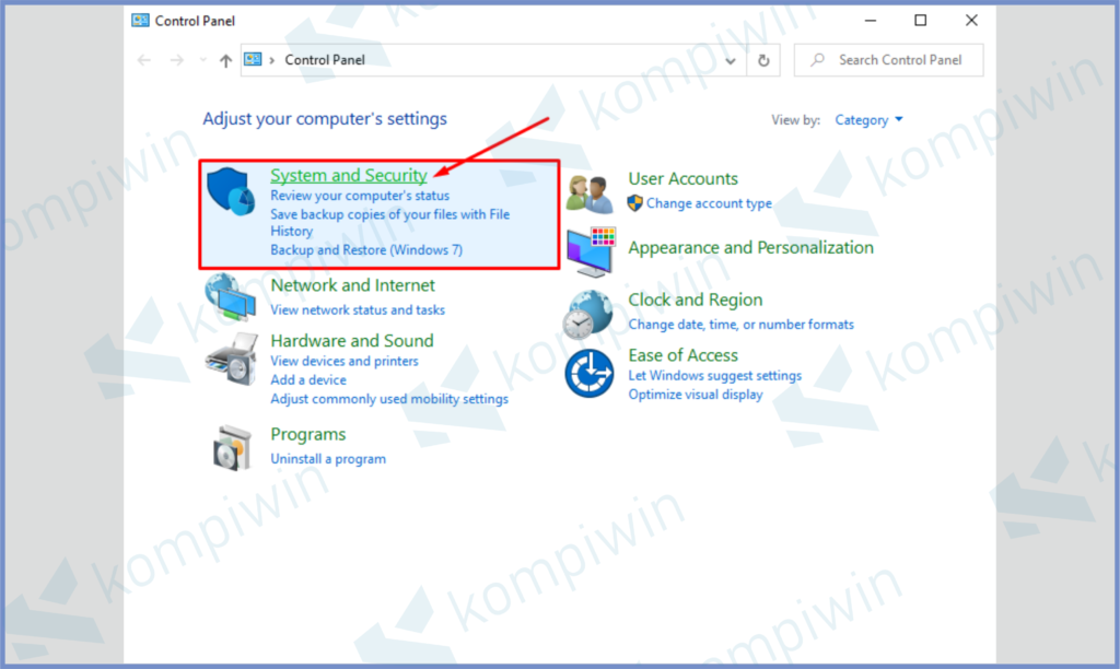 Pilih Sistem & Security