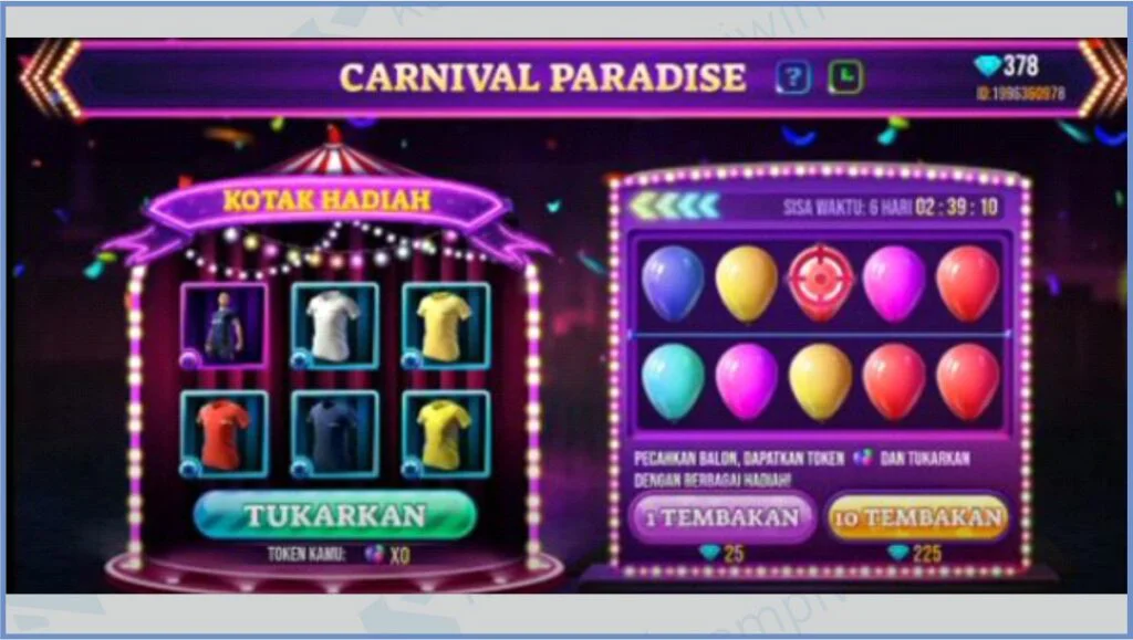 Mulai Event Carnival Paradise - Carnival Paradise Free Fire