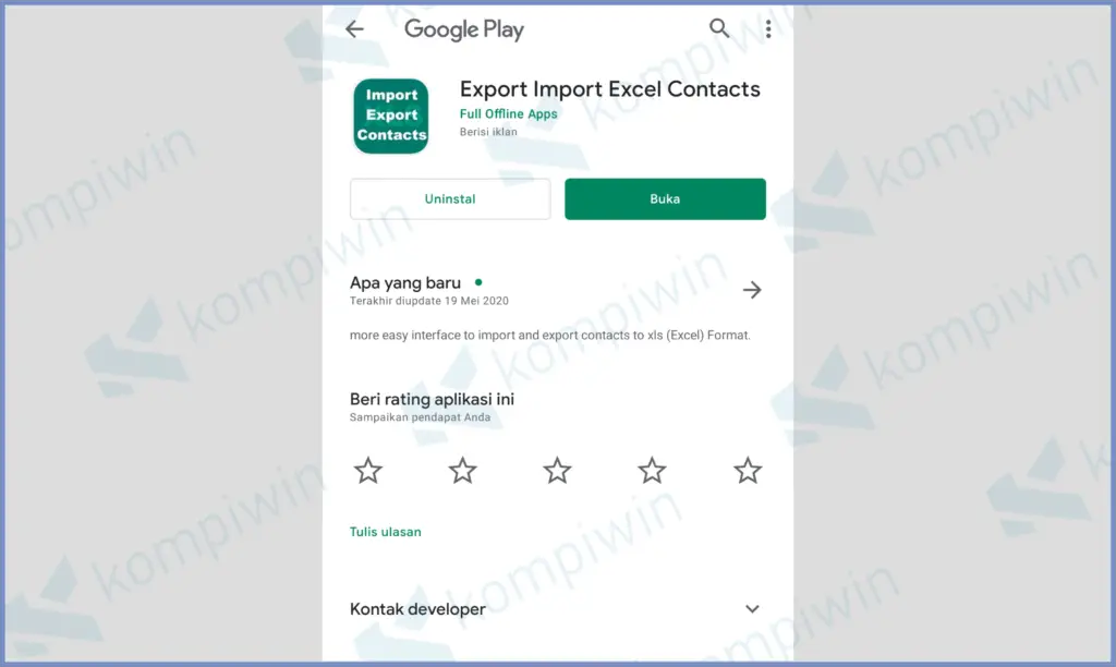 Donwload Aplikasi Export Import Excel Contacts 