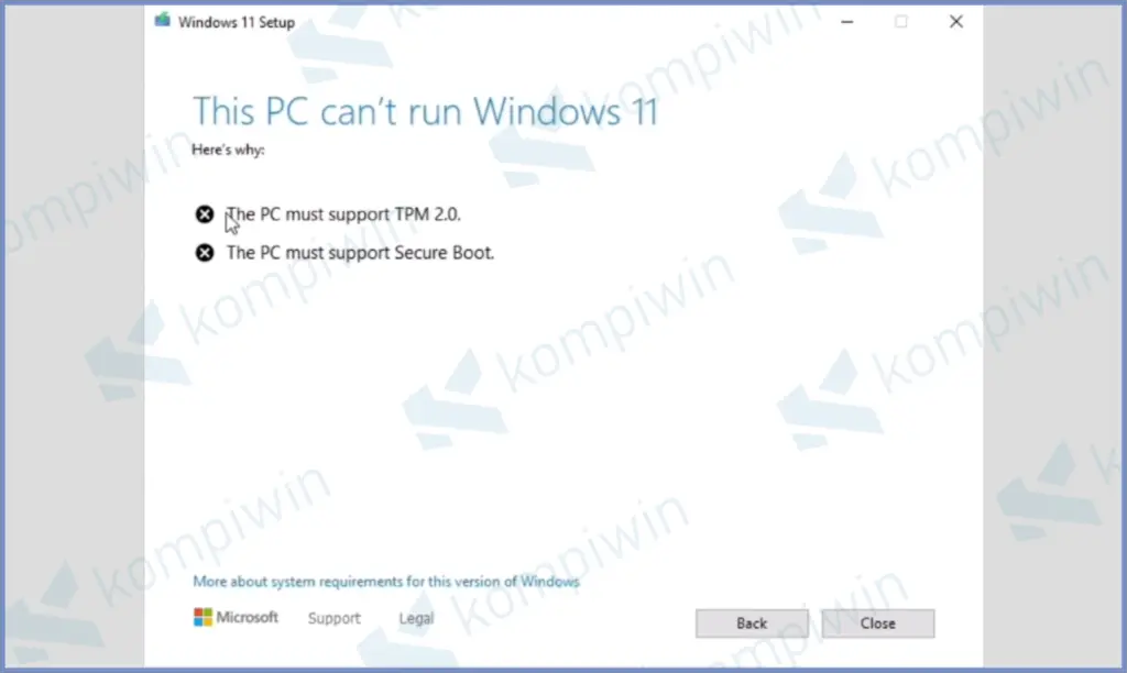 Kendala Pemasangan Windows 11 