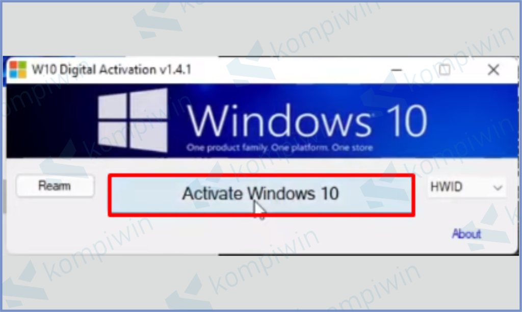 Klik Activate Windows 