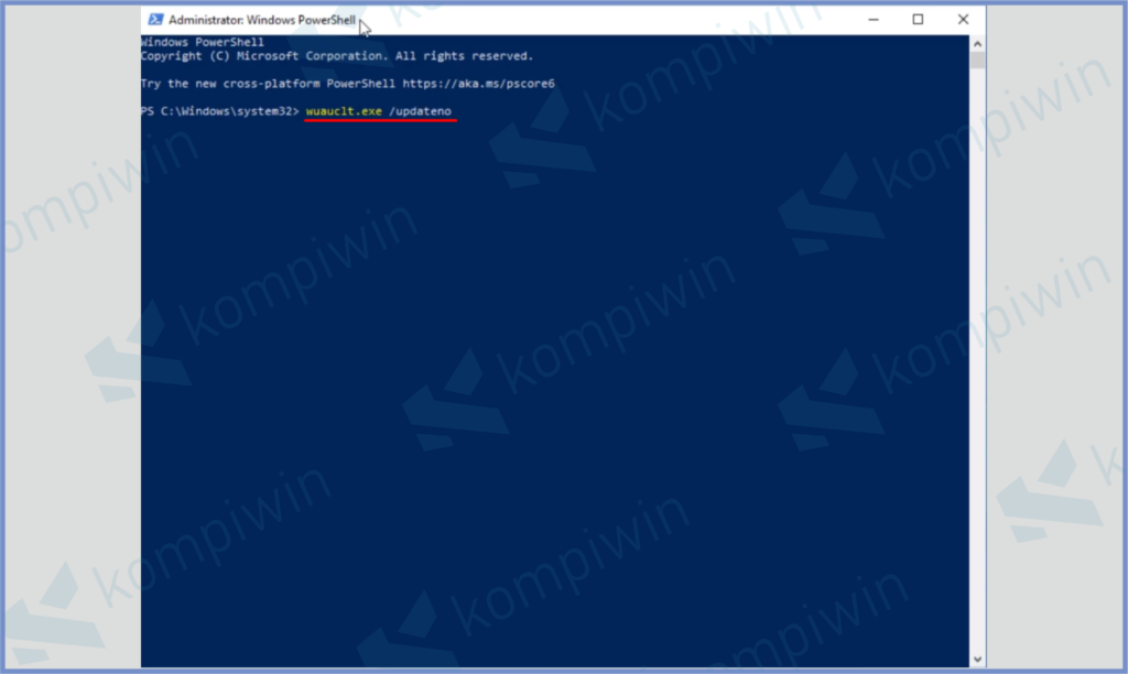 Masukkan Perintah Di Powershell 