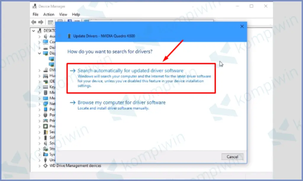 Pencet Search Automatically For Update 