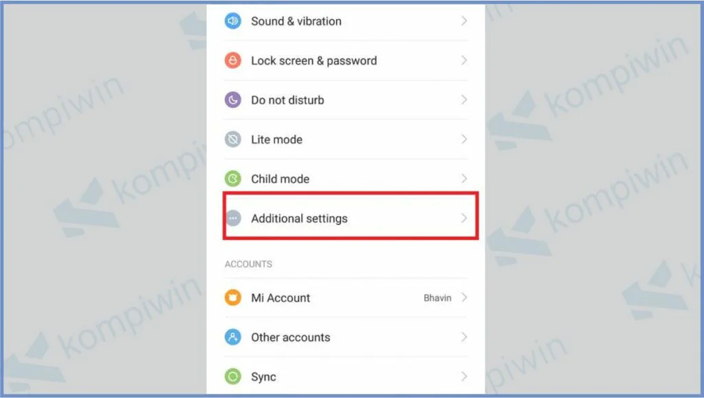 Pilih Additional settings - Download TikTok Asia