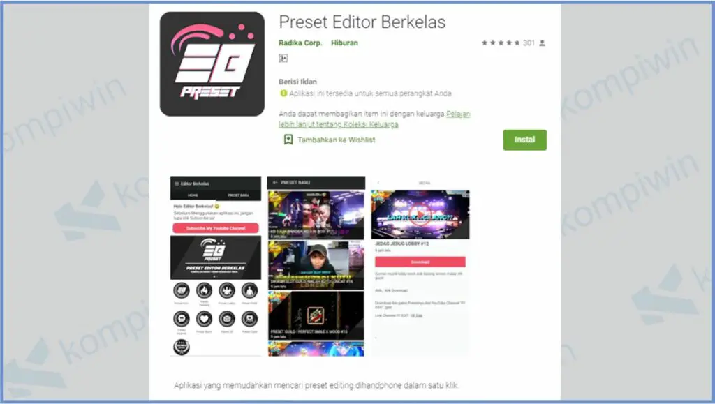 Preset Editor Berkelas - Download RadikaVFX APK