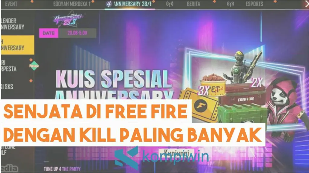 Apa Senjata di Free Fire dengan Kill Paling Banyak