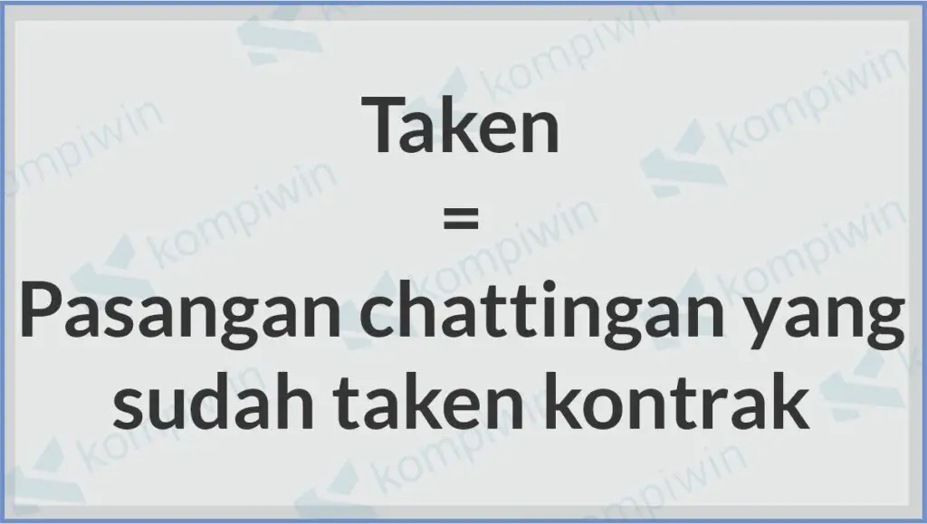 Arti Kata Taken dalam Permainan Roleplayer Telegram - Arti Kata Taken di RP Telegram