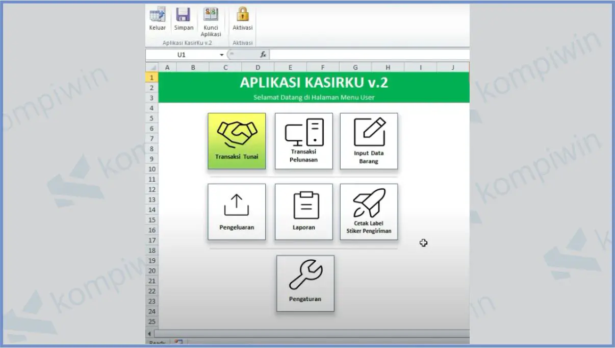 KasirKu v.2 - Aplikasi Kasir Excel Gratis Full Version