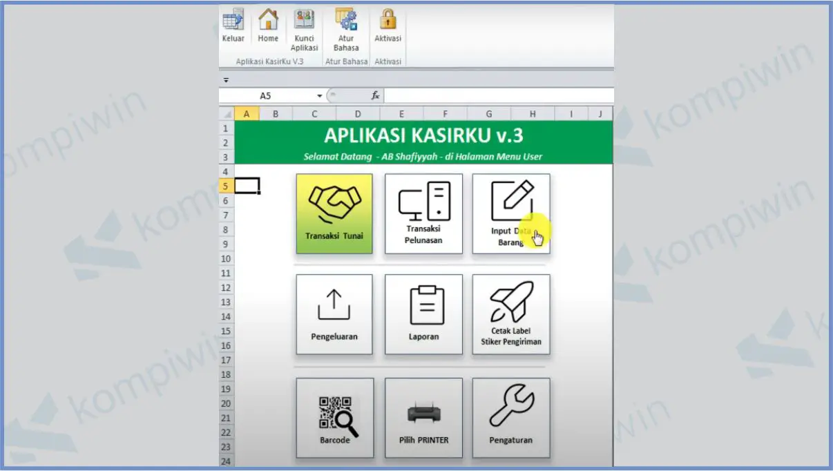 KasirKu v.3 - Aplikasi Kasir Excel Gratis Full Version