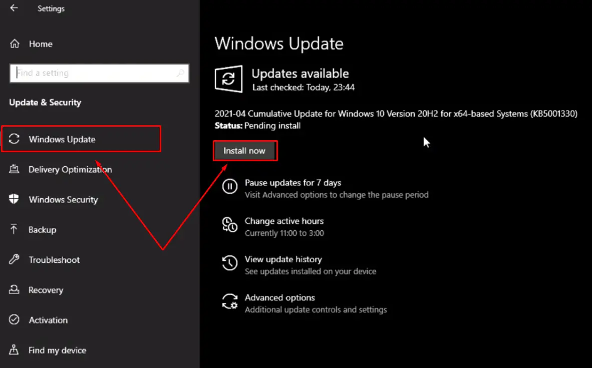 Masuk Ke Windows Update Klik Check