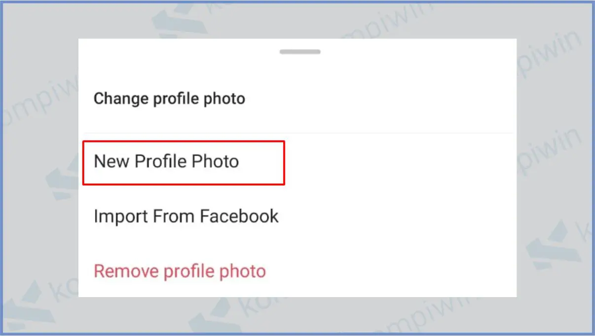Pilih New Profile Photo - Tidak Bisa Ganti Foto Profil Instagram