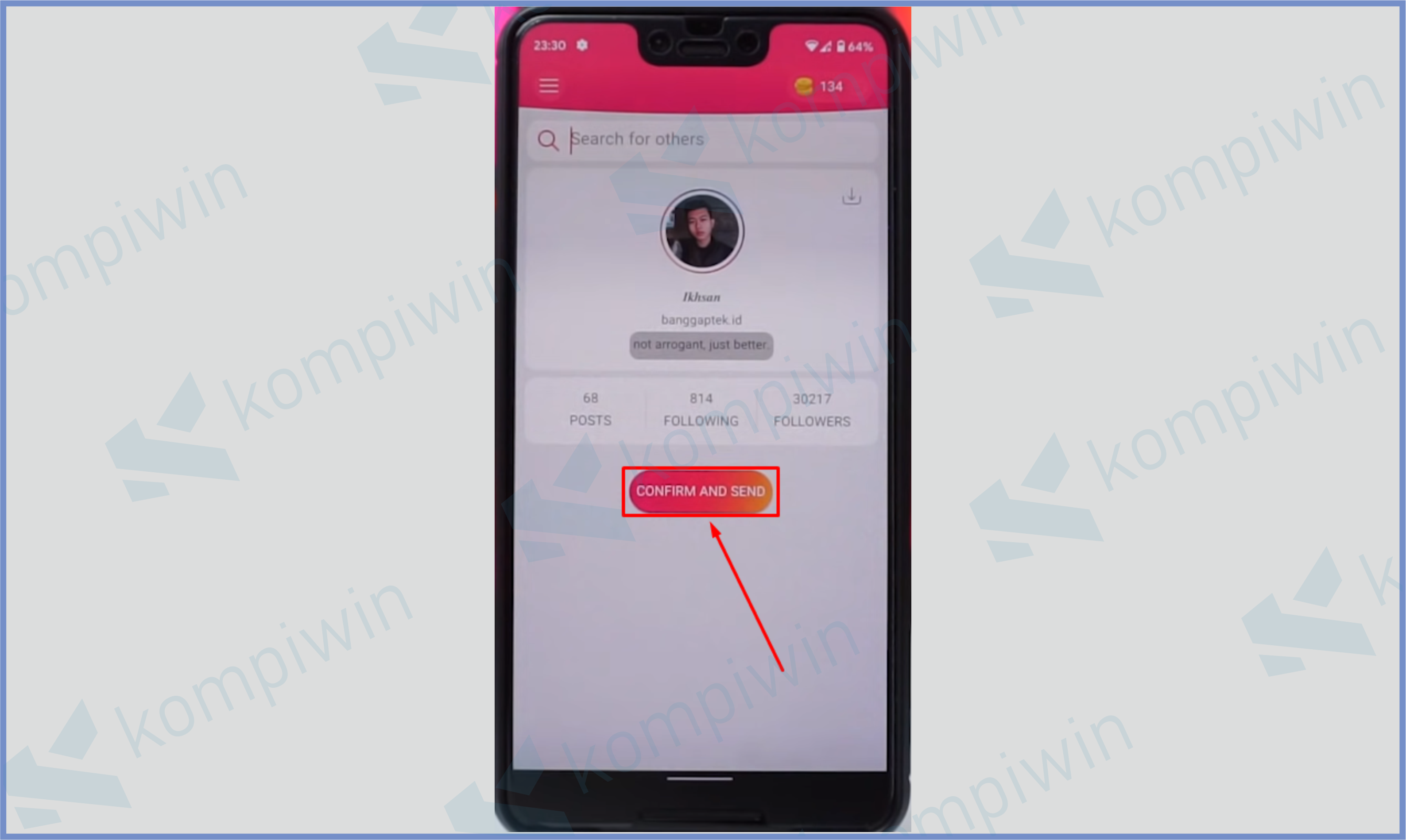 42 Klik Confirm And Send - Daftar Aplikasi Penambah Followers Instagram