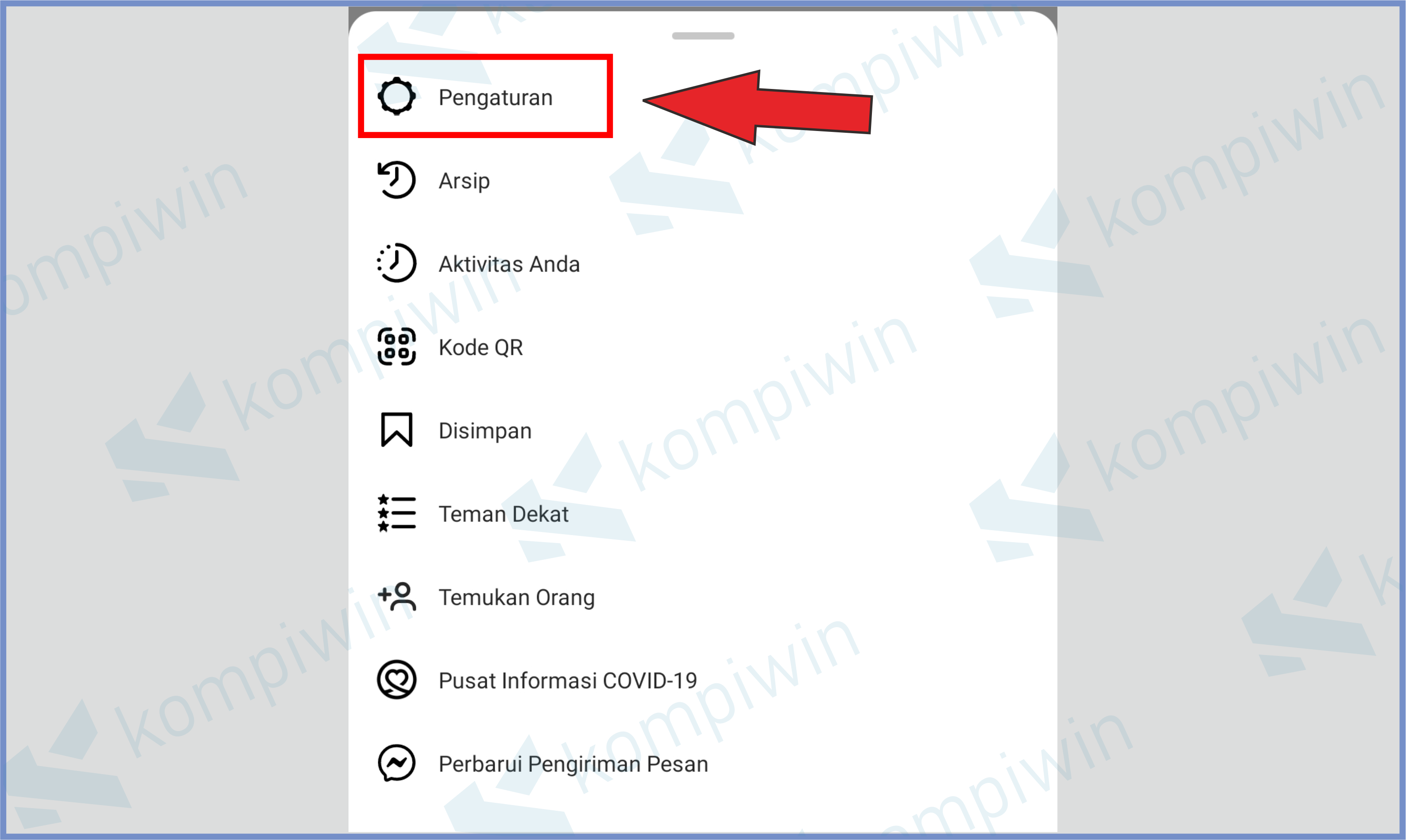 Tap Tombol Pengaturan