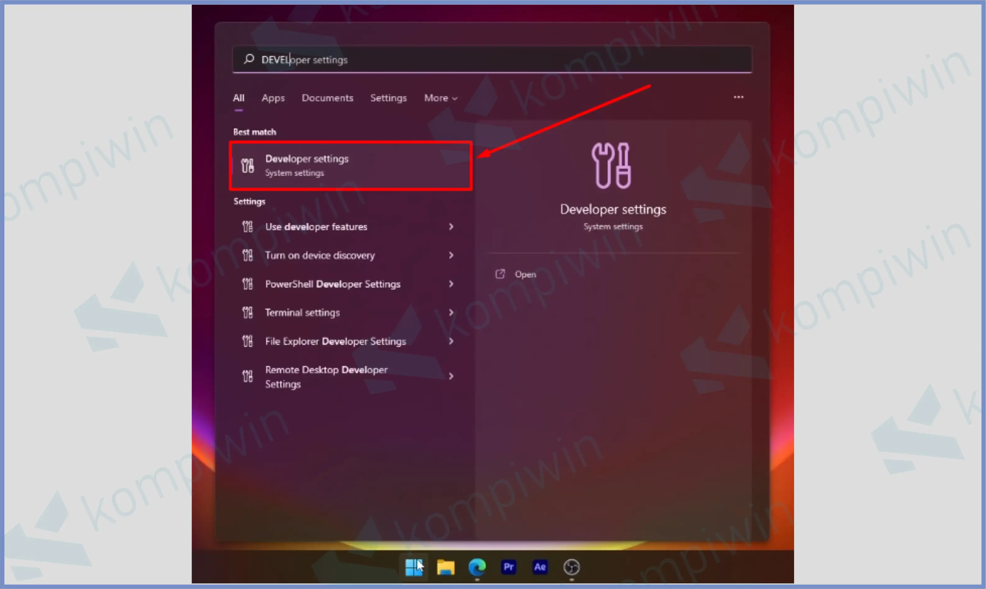 1 Buka Developer Settings - Cara Install APK Android Di Windows 11 Tanpa Emulator