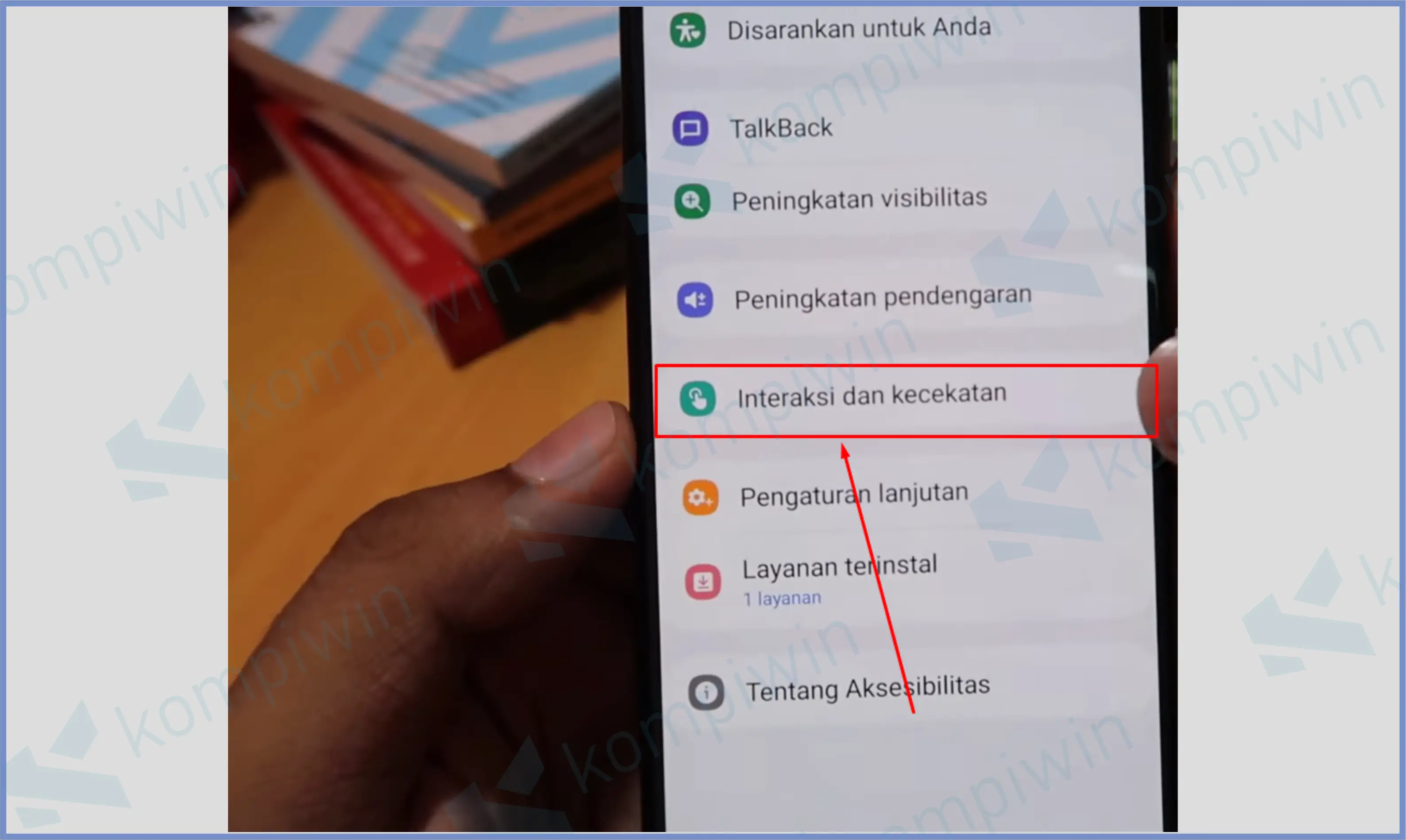 2 Klik Interaksi dan Kecekatan - Cara Screenshot Samsung A32
