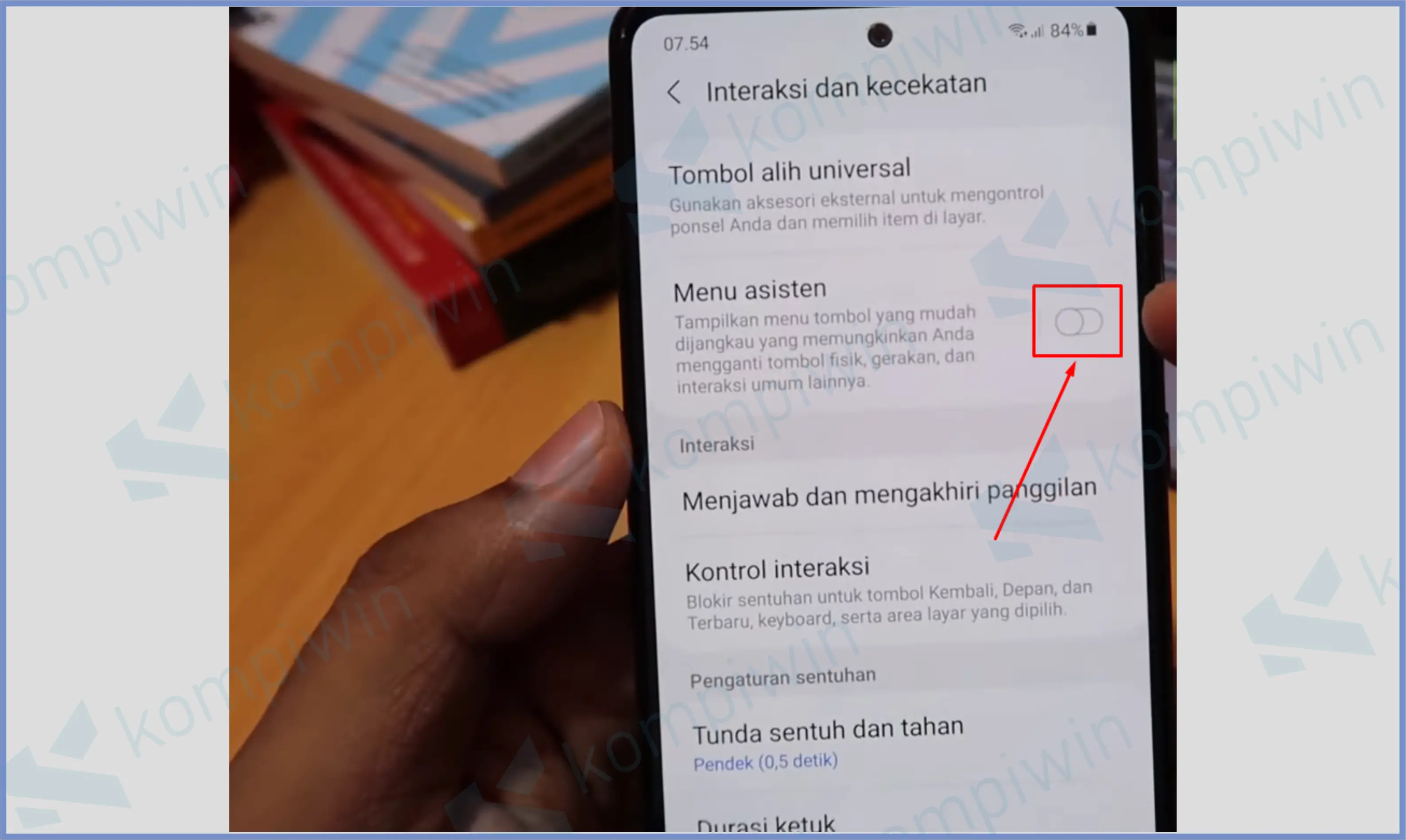 3 Aktifkan Menu Asisten - Cara Screenshot Samsung A32